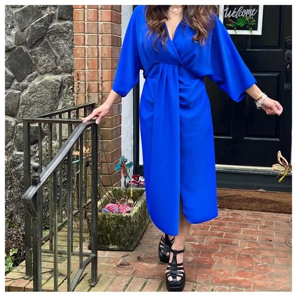 Made in France Fabulous Midi Front Slit Dress - Picture 4 of 4